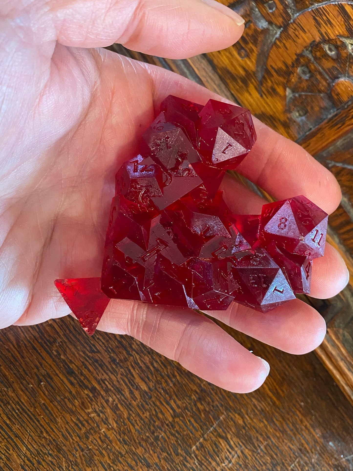 Dungeons and Dragons Dice Heart Cluster, DnD Gift, DnD Holiday Gift, DnD Dice, Valentines, Valentines Gift